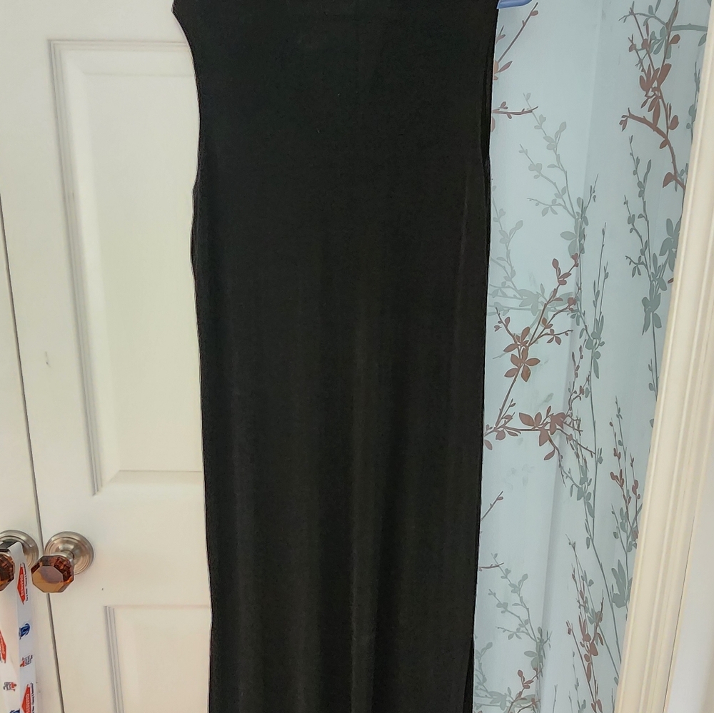 Chicos Travelers Asian Inspired Duster Size 1 Black